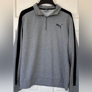 Puma Brand‎ Men’s 1/4 Zip Sweatshirt Sleeve Stripes Size XL